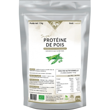 super proteine de pois bio superphysique 2 kg en poudre fabrique en france