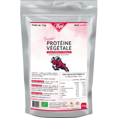 super proteine vegetale bio superphysique 2 kg en poudre fabrique en france